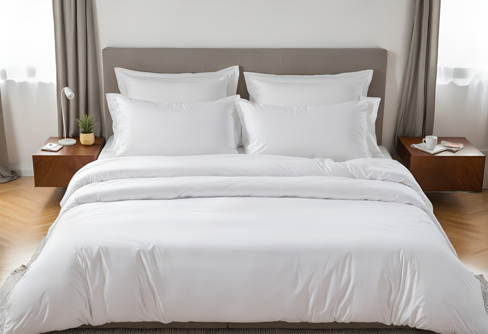 White Bedsheet in the bedroom perfect bed linen